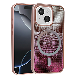Wireless Charging Bling Diamond Crystal Case - ROSE GOLD for iPhone 13 / 14 (Only Ground Shipping)