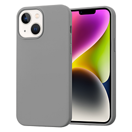 iPhone 14 Plus / 15 Plus Soft Solid Silicone Case (Full Buttom Cover) - GRAY (Only Ground Shipping)