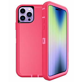 Heavy Duty Case for iPhone 14 Pro (HOT PINK) (Only Ground Shipping)