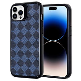 Double Injection Leather Case - BLUE for iPhone 14 Pro (Only Ground Shipping)