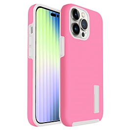 Dual Layer Protection Case - PINK for iPhone 14 Pro Max (Only Ground Shipping)