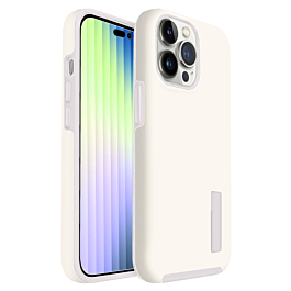 Dual Layer Protection Case - WHITE for iPhone 14 Pro Max (Only Ground Shipping)