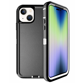 Heavy Duty Case for iPhone 14 / 13 (BLACK & WHITE) (Only Ground Shipping)