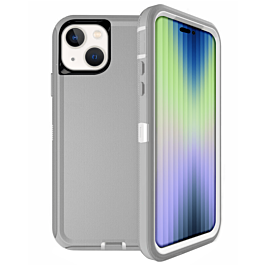 Heavy Duty Case for iPhone 14 / 13 (GRAY & WHITE) (Only Ground Shipping)