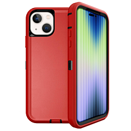 Heavy Duty Case for iPhone 14 / 13 (RED & BLACK) (Only Ground Shipping)