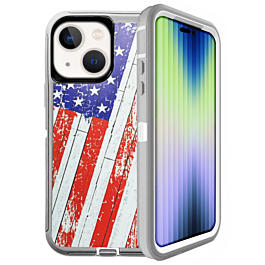 Heavy Duty Case for iPhone 14 / 13 (US FLAG) (Only Ground Shipping)