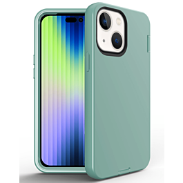 iPhone 14 Plus / 15 Plus Silicone Design Heavy Duty Case - GREEN (Only Ground Shipping)