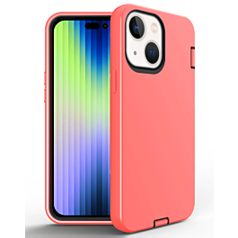 iPhone 14 Plus / 15 Plus Silicone Design Heavy Duty Case - ORANGE (Only Ground Shipping)