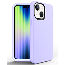 iPhone 14 Plus / 15 Plus Silicone Design Heavy Duty Case - PURPLE (Only Ground Shipping)