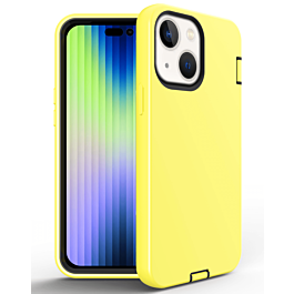 iPhone 14 Plus / 15 Plus Silicone Design Heavy Duty Case - YELLOW (Only Ground Shipping)