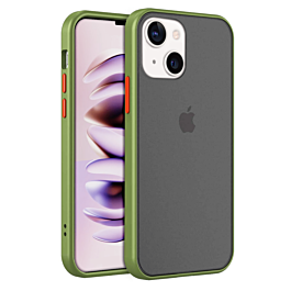 iPhone 14 Plus / 15 Plus Hard PC Rear / Soft TPU Colorful Border Case - DARK GREEN (Only Ground Shipping)