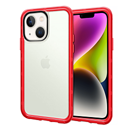 Acrylic Dual Layer Transparent Case - RED for iPhone 14 / 13 (Only Ground Shipping)