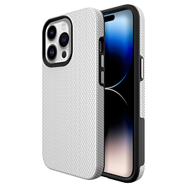 Shock Absorption Protective Dual Layer Case - SILVER for iPhone 14 Pro (Only Ground Shipping)
