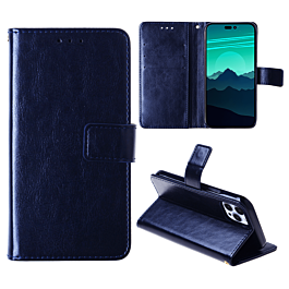 Leather Wallet Case with Card Slot - BLUE for iPhone 14 Pro (Only Ground Shipping)