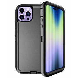 Heavy Duty Case for iPhone 14 Pro Max (BLACK) (Only Ground Shipping)
