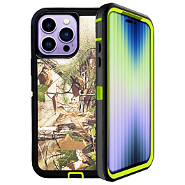 Heavy Duty Case for iPhone 14 Pro (CAMO GREEN) (Only Ground Shipping)