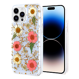 Real Flower Case - Style 14 for iPhone 14 Pro (Only Ground Shipping)
