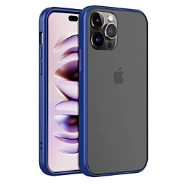 Hard PC Rear / Soft TPU Colorful Border Case - BLUE for iPhone 14 Pro (Only Ground Shipping)