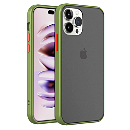 Hard PC Rear / Soft TPU Colorful Border Case - DARK GREEN for iPhone 14 Pro Max (Only Ground Shipping)