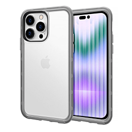 Acrylic Dual Layer Transparent Case - GRAY for iPhone 15 Pro (Only Ground Shipping)