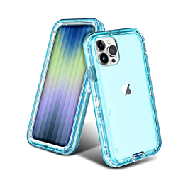 Transparent Shockproof Case - BLUE for iPhone 14 Pro (Only Ground Shipping)