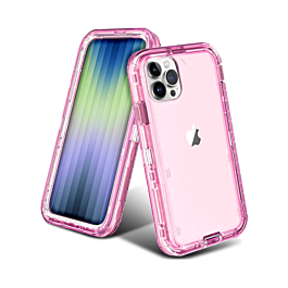 Transparent Shockproof Case - PINK for iPhone 14 Pro (Only Ground Shipping)