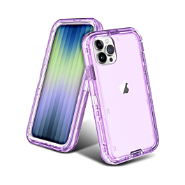 Transparent Shockproof Case - PURPLE for iPhone 14 Pro (Only Ground Shipping)