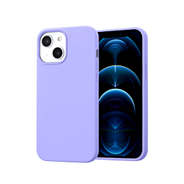 Soft Solid Silicone Case (Full Buttom Cover) - LILAC for iPhone 15 (Only Ground Shipping)