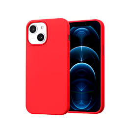 Soft Solid Silicone Case (Full Buttom Cover) - RED for iPhone 15 (Only Ground Shipping)