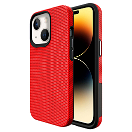 Shock Absorption Protective Dual Layer Case - RED for iPhone 15 (Only Ground Shipping)