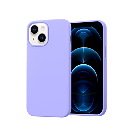 iPhone 14 Plus / 15 Plus Soft Solid Silicone Case (Full Buttom Cover) - LILAC (Only Ground Shipping)