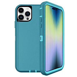 Heavy Duty Case for iPhone 15 Pro (TEAL) (Only Ground Shipping)
