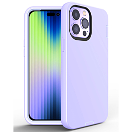 Silicone Design Heavy Duty Case - PURPLE for iPhone 15 Pro (Only Ground Shipping)