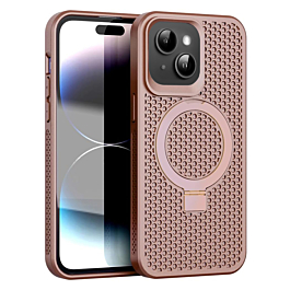 Heat Dissipation Case with Kickstand - ROSE PINK for iPhone 15 Pro (Only Ground Shipping)