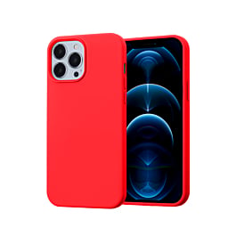Soft Solid Silicone Case (Full Buttom Cover) - RED for iPhone 15 Pro (Only Ground Shipping)