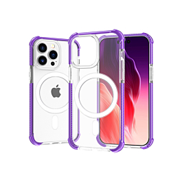 Dual Layer Cases with Wireless Charging - PURPLE for iPhone 15 Pro (Only Ground Shipping)