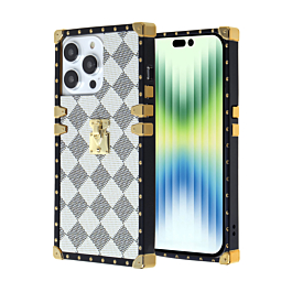 Luxury Square Case - WHITE for iPhone 15 Pro (Only Ground Shipping)