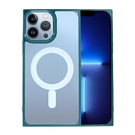 Square Wireless Charging Clear Case - GREEN for iPhone 15 Pro (Only Ground Shipping)