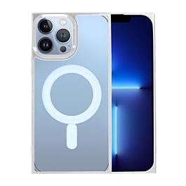 Square Wireless Charging Clear Case - WHITE for iPhone 15 Pro (Only Ground Shipping)