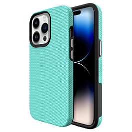 Shock Absorption Protective Dual Layer Case - TEAL for iPhone 15 Pro Max (Only Ground Shipping)