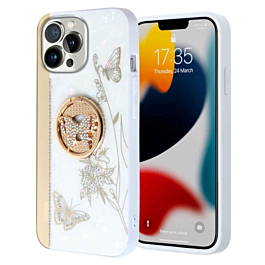 Luxury Diamond Shiny Cases with Ring - Style 35 for iPhone 15 Pro Max (Only Ground Shipping)
