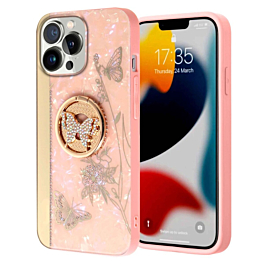 Luxury Diamond Shiny Cases with Ring - Style 36 for iPhone 15 Pro Max (Only Ground Shipping)