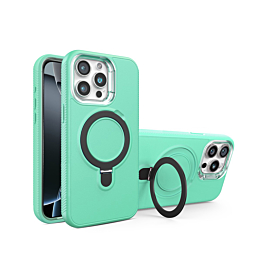 Support Heavy Duty Case with Wireless Charging Kickstand - SKY BLUE for iPhone 15 Pro Max (Only Ground Shipping)