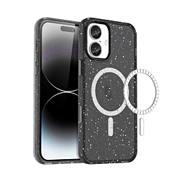 Splash - Ink Design Wireless Charging Case - BLACK for iPhone 16 (Only Ground Shipping)