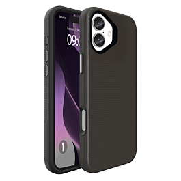 Shock Absorption Protective Dual Layer Case  - BLACK for iPhone 16 (Only Ground Shipping)
