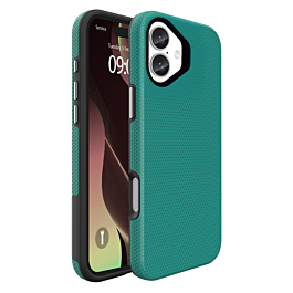 Shock Absorption Protective Dual Layer Case  - TEAL for iPhone 16 (Only Ground Shipping)