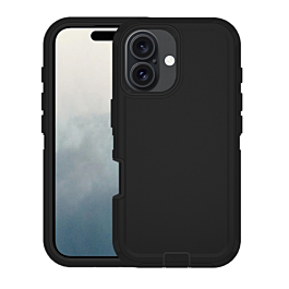Heavy Duty Case for iPhone 16 (BLACK) (Only Ground Shipping)