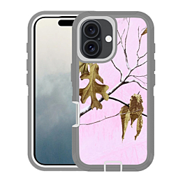 Heavy Duty Case for iPhone 16 (CAMO PINK) (Only Ground Shipping)