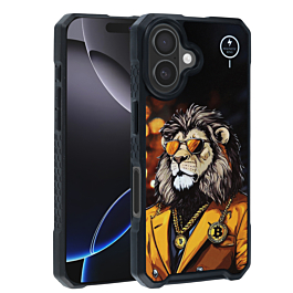 Cyber Magnetic DIY Series Cases - LION for iPhone 16 (Only Ground Shipping)
