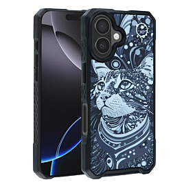 Cyber Magnetic DIY Series Cases - CAT for iPhone 16 (Only Ground Shipping)